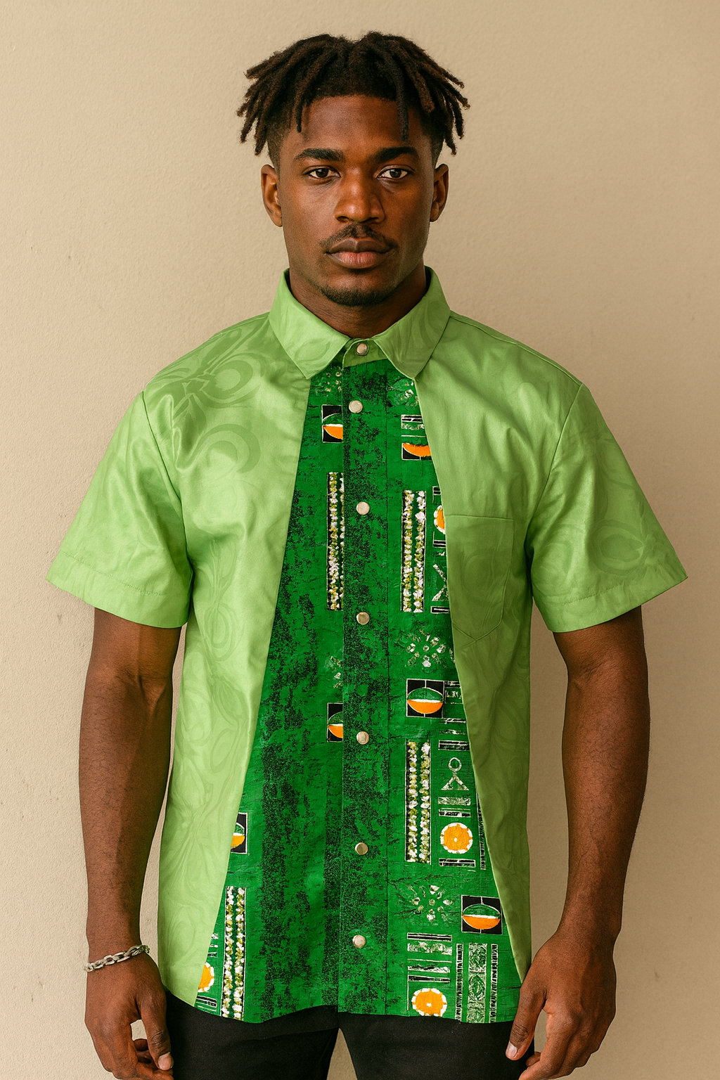 Village Cloth men's green shirt